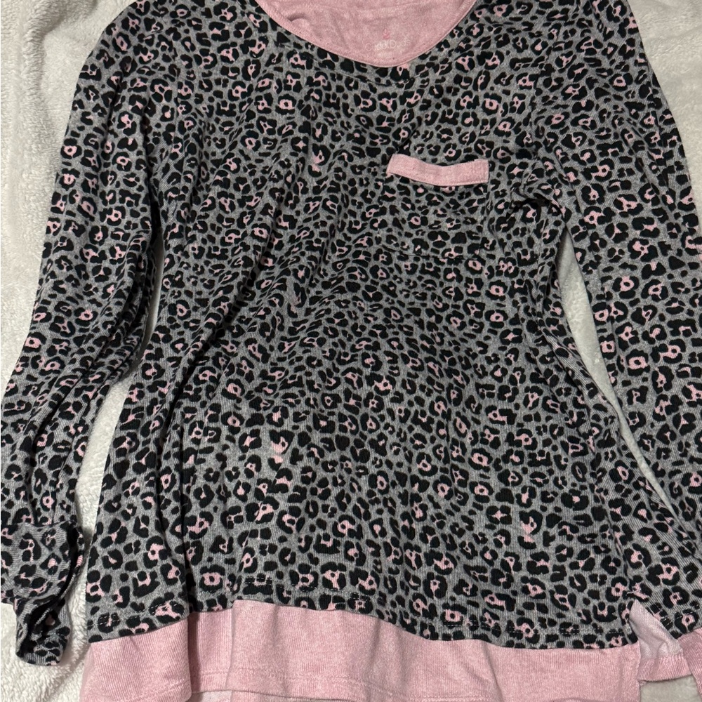 Leopard Print Long Sleeve Top S